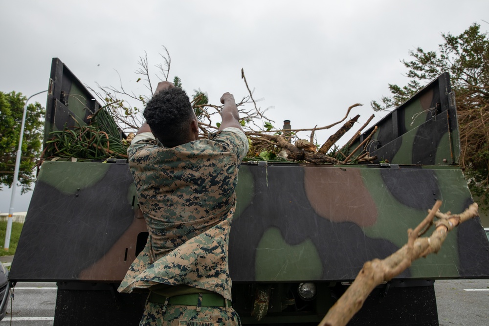 Camp Base Operations leads clean-up efforts after Typhoon Khanun