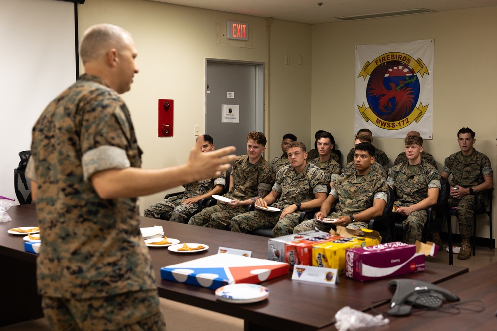 USO serves pizza to MWSS-172 for their efforts | Typhoon Khanun