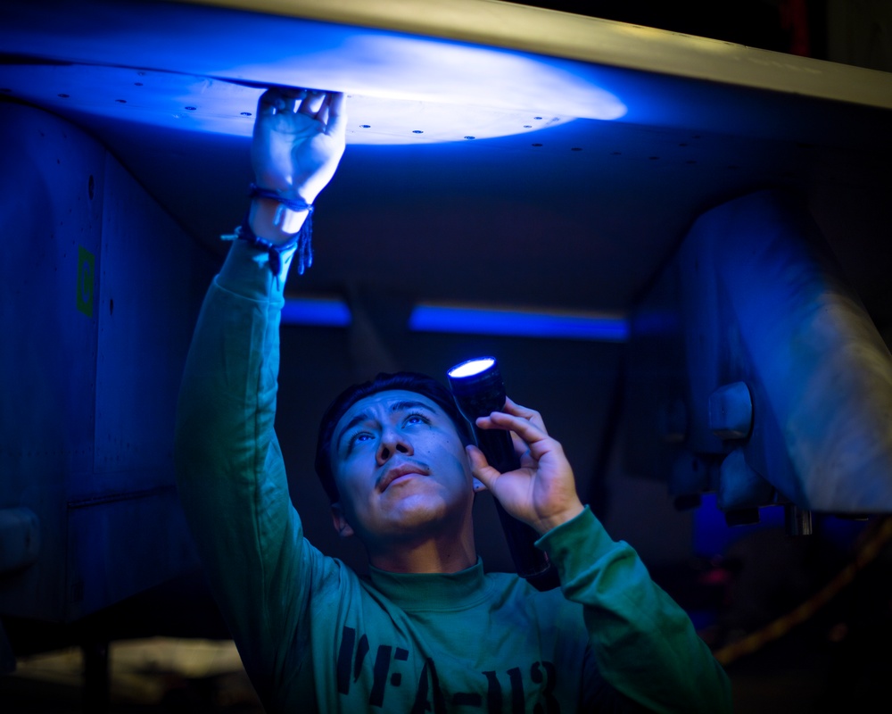 Sailor Performs Maintenance Aboard USS Carl Vinson (CVN 70)