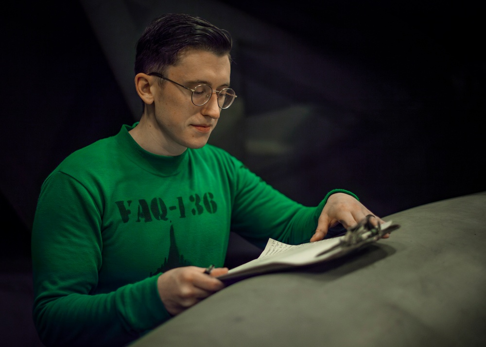 Sailor Performs Maintenance Aboard USS Carl Vinson (CVN 70)