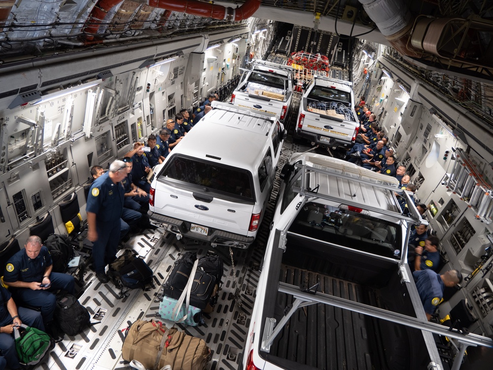 Wildfire Response: Hawaii Air National Guard Airlifts Fire Department resources to Maui