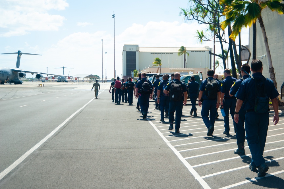 Wildfire Response: Hawaii Air National Guard Airlifts Fire Department resources to Maui