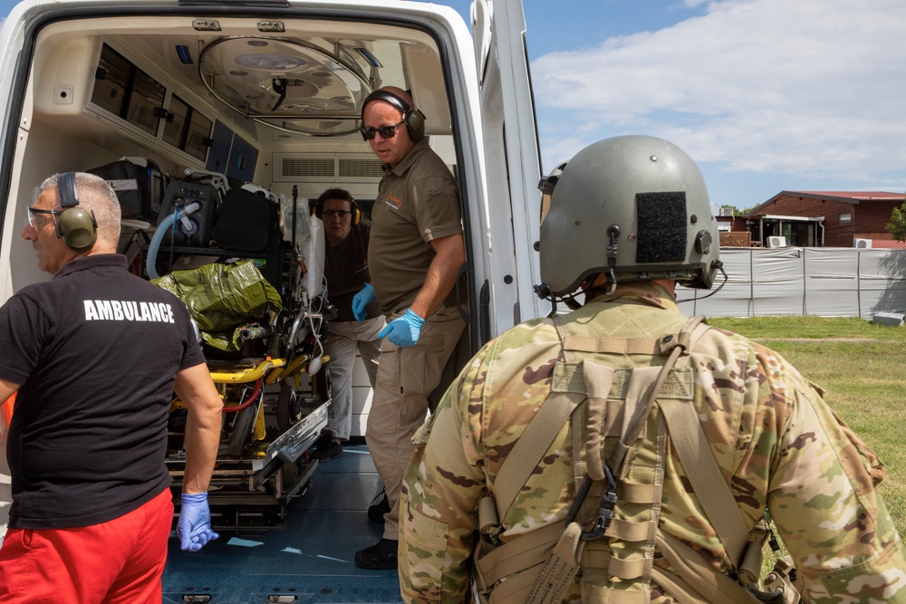 KFOR MEDEVAC training with local hospitals