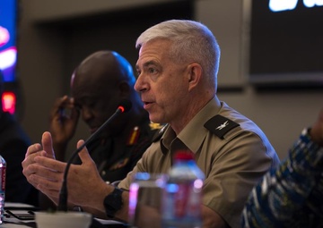 A panel of key leaders in Africa’s counter-Malaria efforts answer questions from entomologists and medical professionals at the Africa Malaria Task Force (AMTF) conference, July 17, 2023.