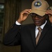 ACCRA, GHANA –– Prof. N’Dri Athanase Yao, Brig. Gen. (Ret.), dons a U.S. Naval Forces Africa, U.S. Naval Forces Africa command ball cap.