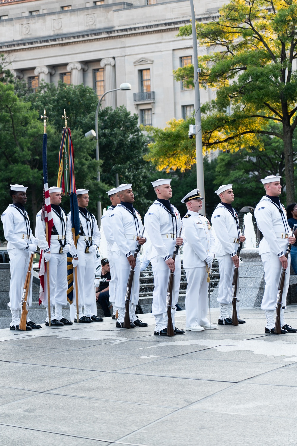 VADM Wolfe Hosts U.S. Navy Band's Concerts on The Avenue