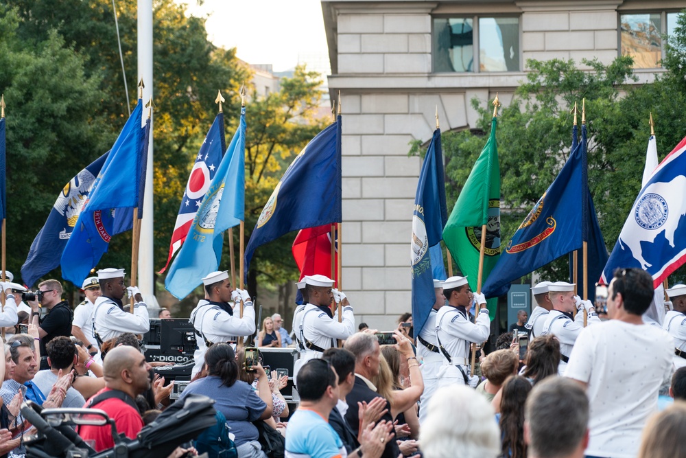 VADM Wolfe Hosts U.S. Navy Band's Concerts on The Avenue