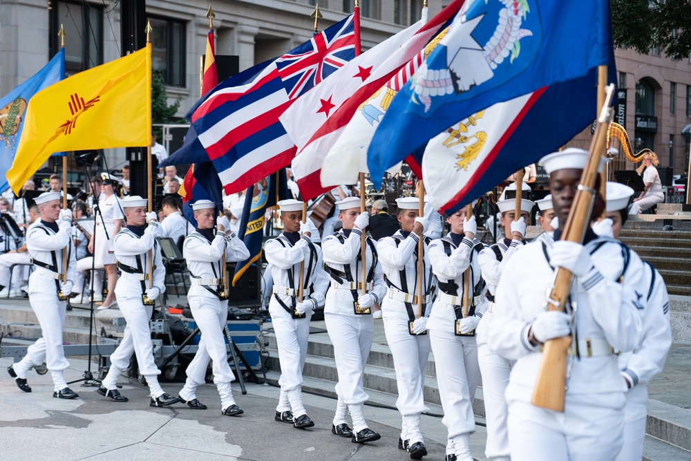 VADM Wolfe Hosts U.S. Navy Band's Concerts on The Avenue