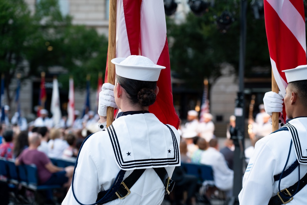 VADM Wolfe Hosts U.S. Navy Band's Concerts on The Avenue