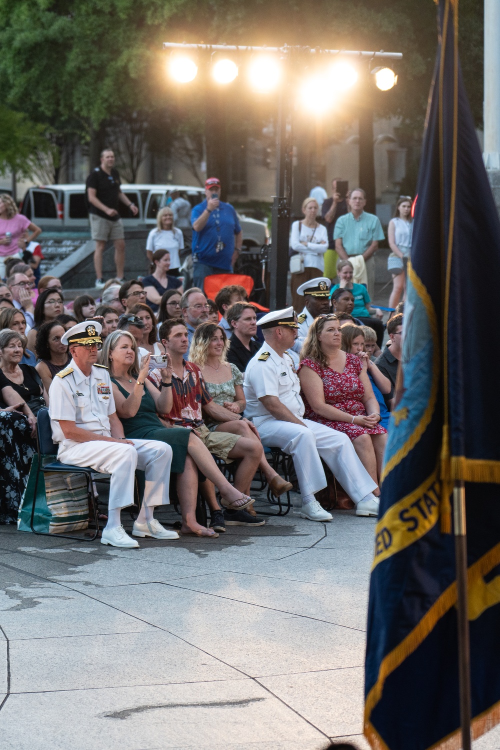 VADM Wolfe Hosts U.S. Navy Band's Concerts on The Avenue