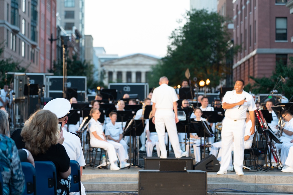 VADM Wolfe Hosts U.S. Navy Band's Concerts on The Avenue