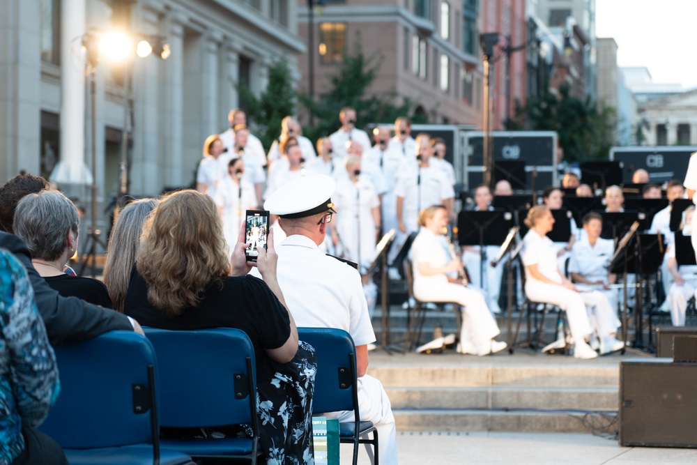 VADM Wolfe Hosts U.S. Navy Band's Concerts on The Avenue