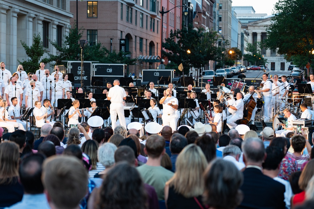 VADM Wolfe Hosts U.S. Navy Band's Concerts on The Avenue