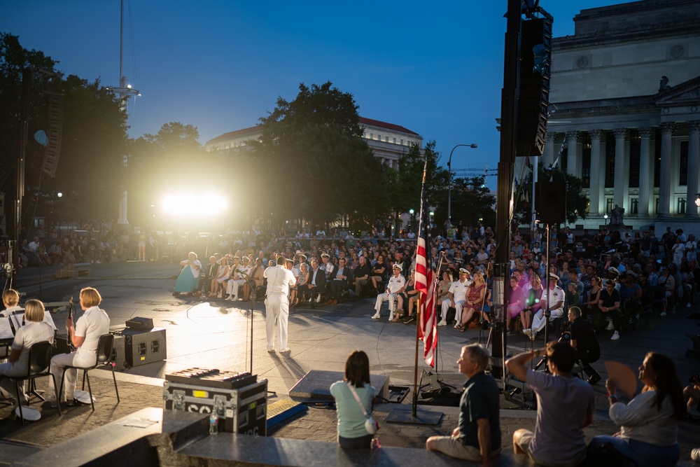 VADM Wolfe Hosts U.S. Navy Band's Concerts on The Avenue