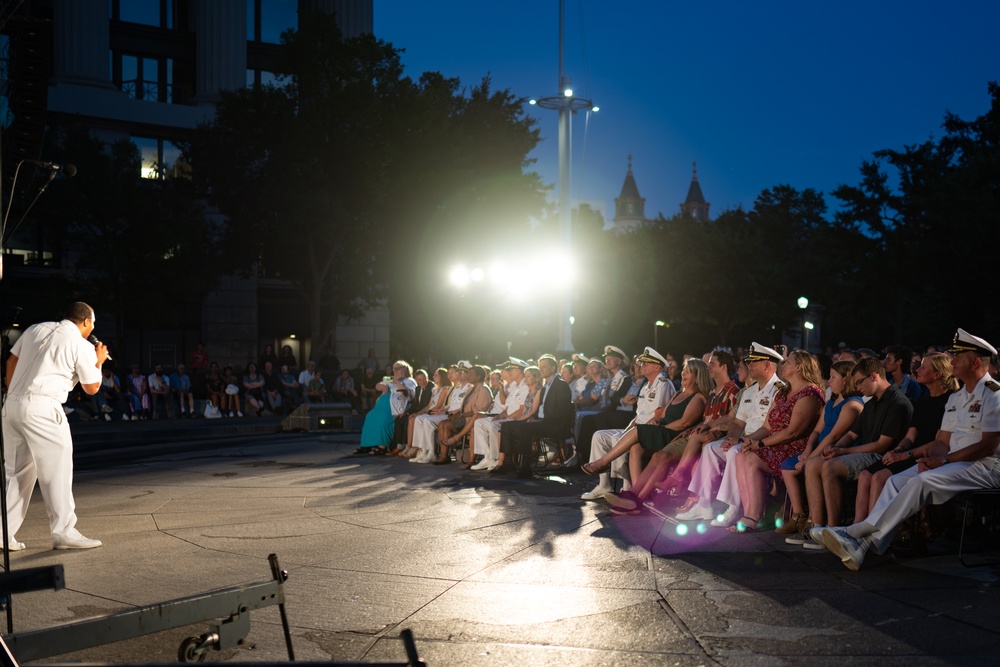 VADM Wolfe Hosts U.S. Navy Band's Concert on The Avenue