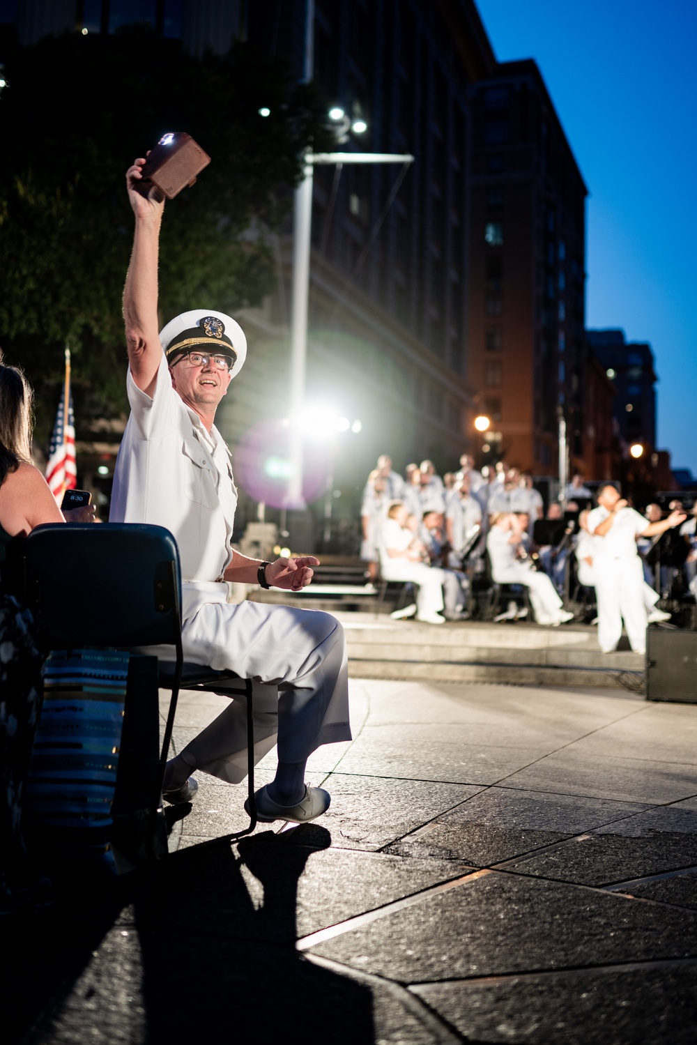 VADM Wolfe Hosts U.S. Navy Band's Concerts on The Avenue