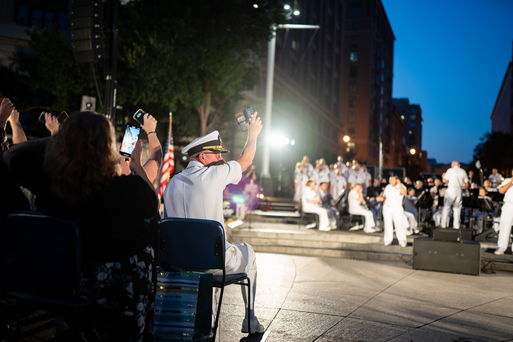 VADM Wolfe Hosts U.S. Navy Band's Concerts on The Avenue