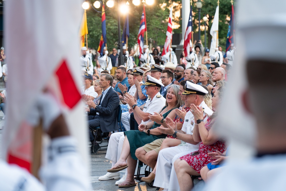 VADM Wolfe Hosts U.S. Navy Band's Concerts on The Avenue