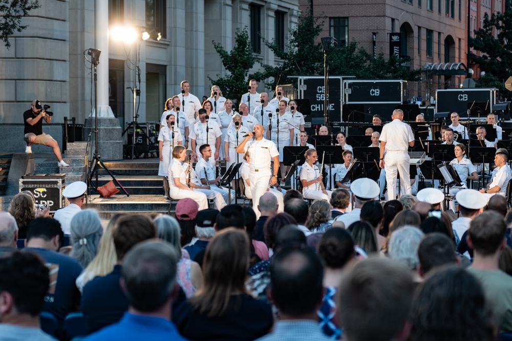 VADM Wolfe Hosts U.S. Navy Band's Concerts on The Avenue