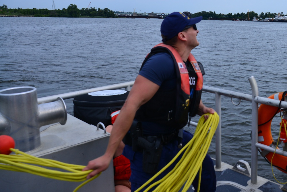 Coast Guard Station Curtis Bay conducts man overboard training