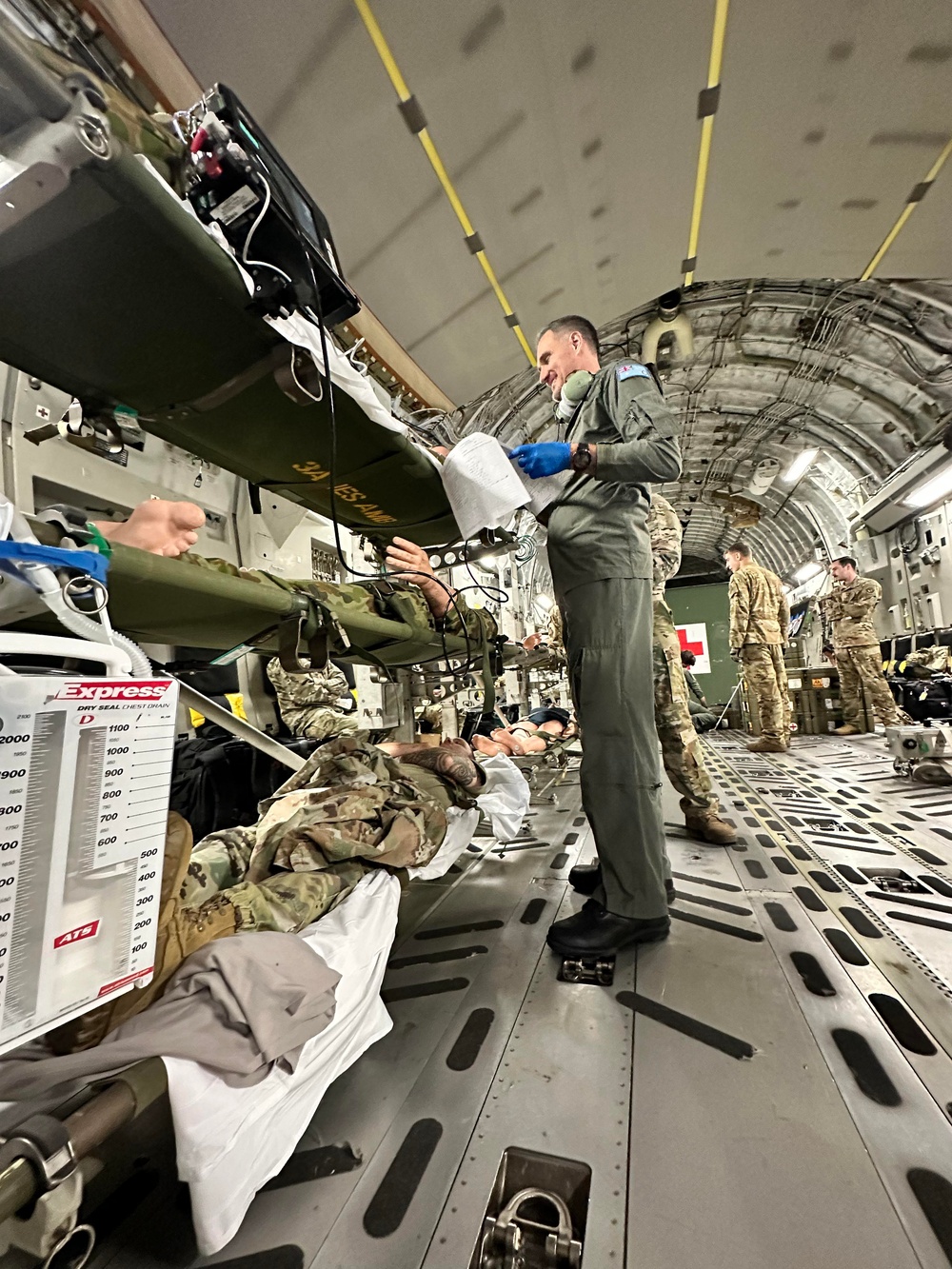 U.S. Air Force and Royal Australian Air Force medical teams work together at Exercise Mobility Guardian 23