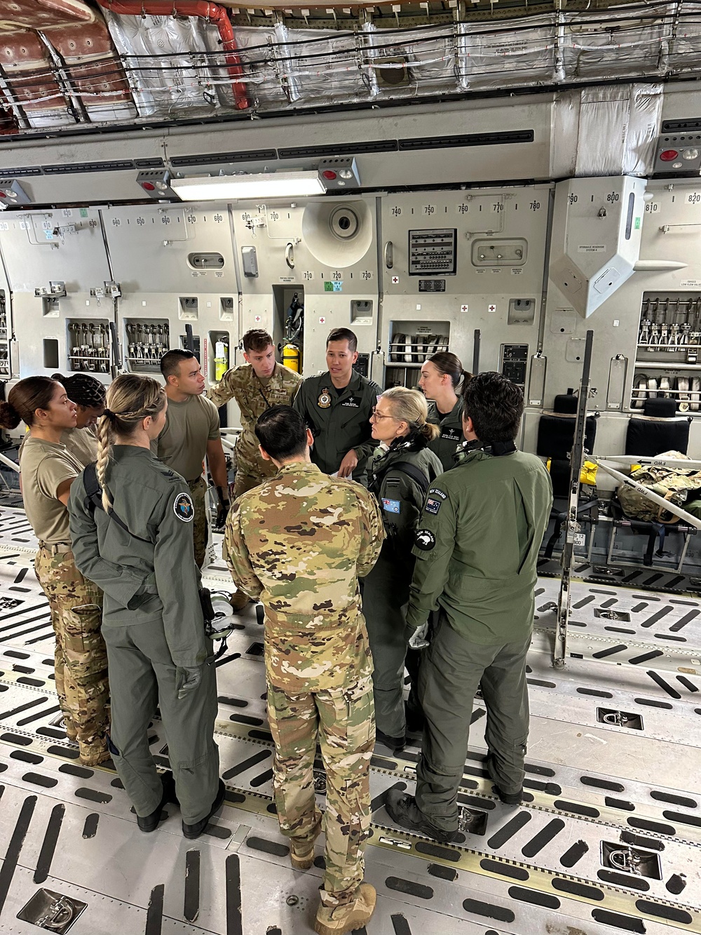 U.S. Air Force and Royal Australian Air Force medical teams prepare for interoperability activity during Exercise Mobility Guardian 23