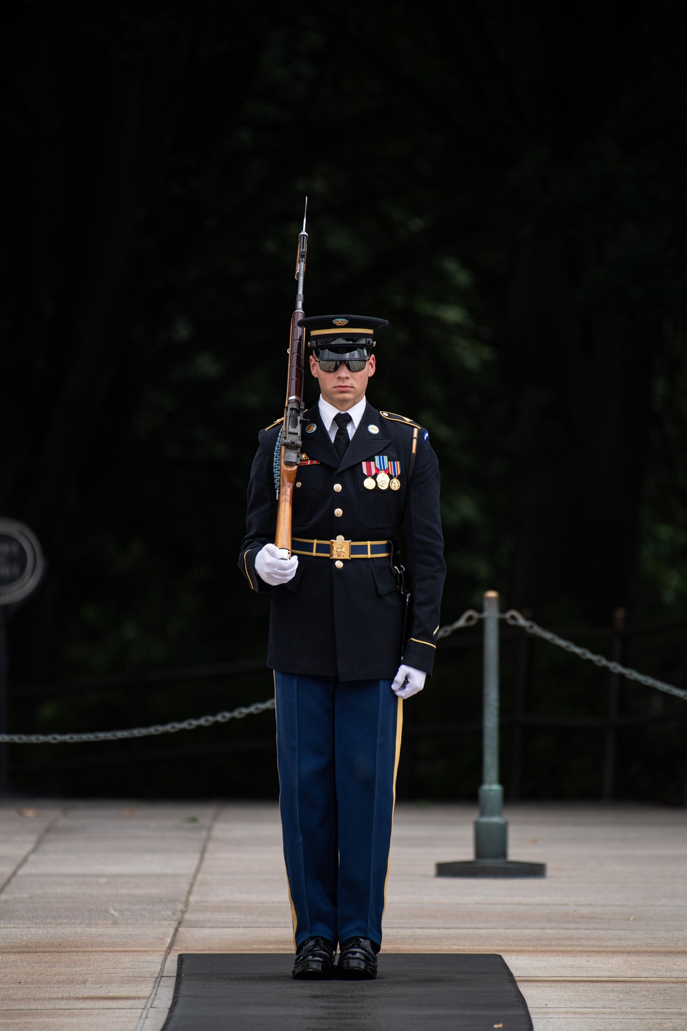 Sentinel Walks the Mat at Tomb of the Unknown Soldier