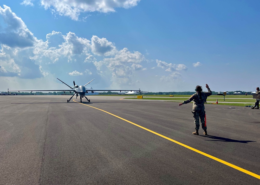 NY Air Guard's 174th  Attack Wing flies MQ-9 to airshow for the first time ever