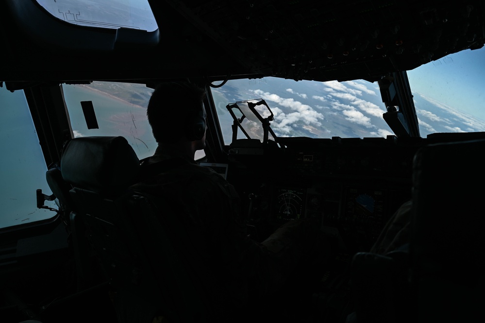 The U.S., Australian, and New Zealand Air Force medical teams work together at Exercise Mobility Guardian 23