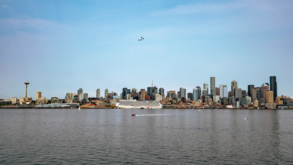 Blue Angels fly above Seattle