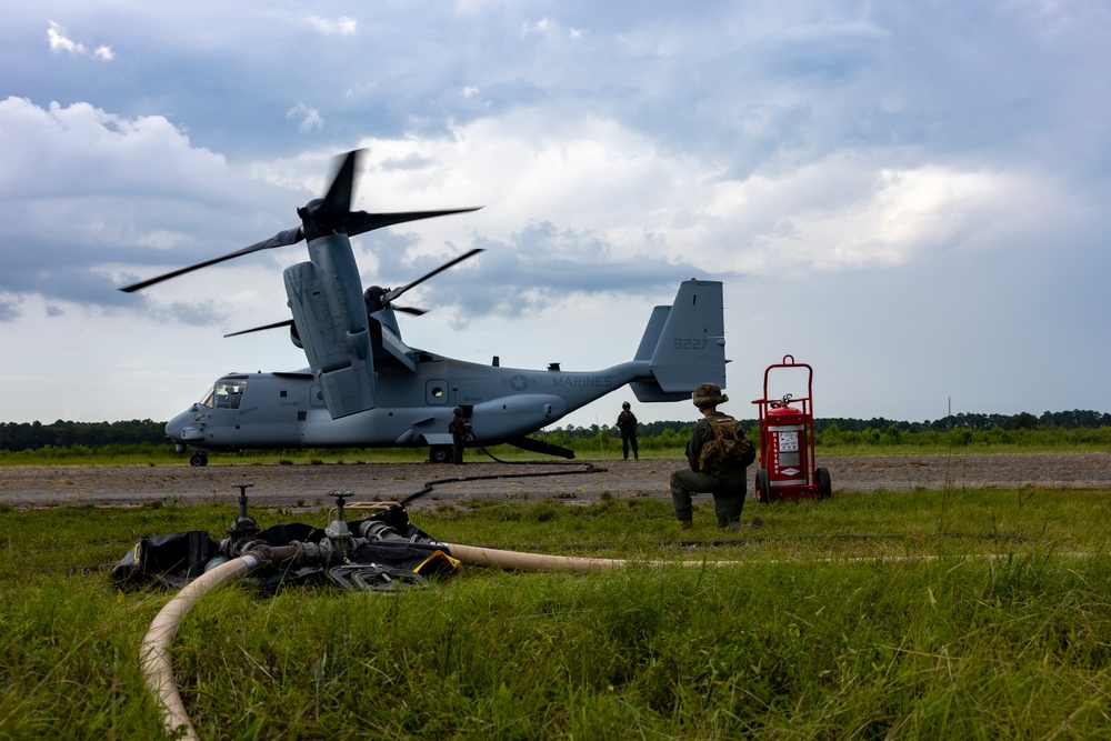 U.S. Marines with 8th Engineer Support Battalion conduct Bulk Refuel