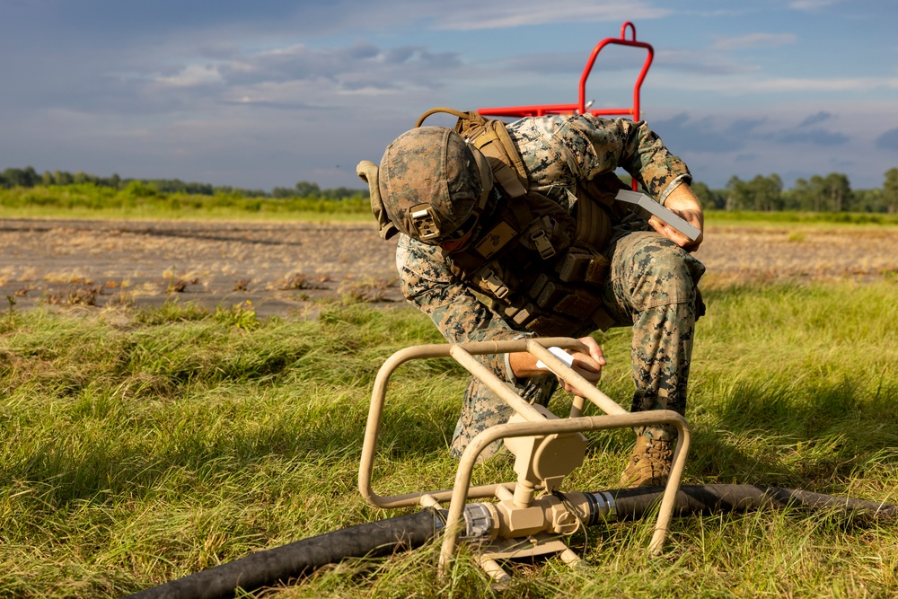 U.S. Marines with 8th Engineer Support Battalion conduct Bulk Refuel