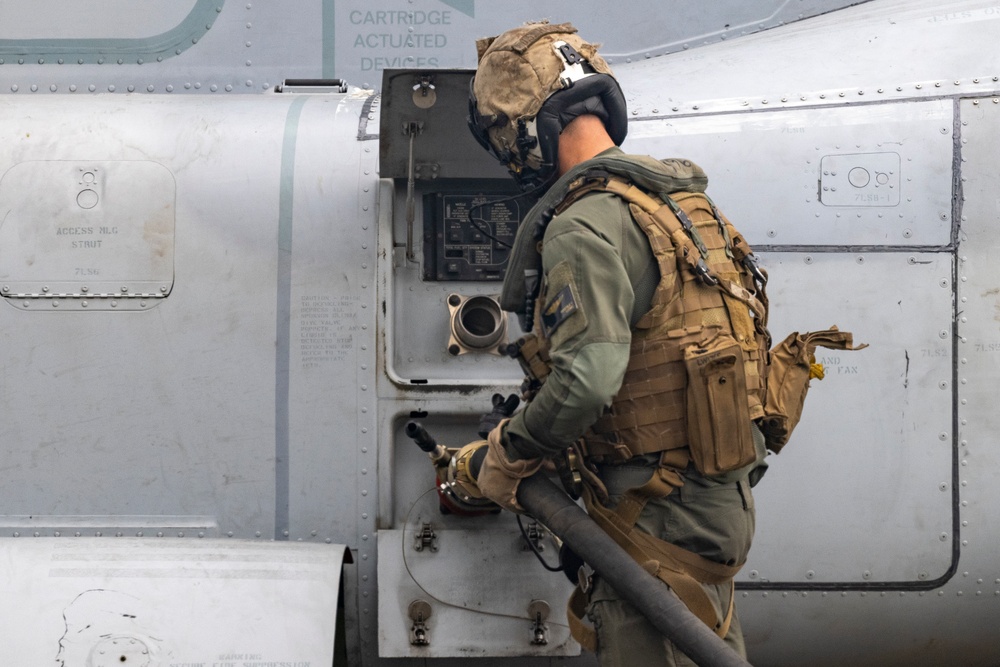 U.S. Marines with 8th Engineer Support Battalion conduct Bulk Refuel