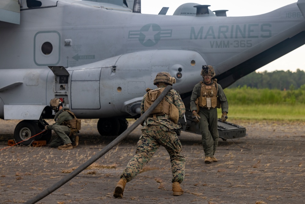 U.S. Marines with 8th Engineer Support Battalion conduct Bulk Refuel