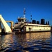 Corps of Engineers dredging near Brownsville, Minnesota