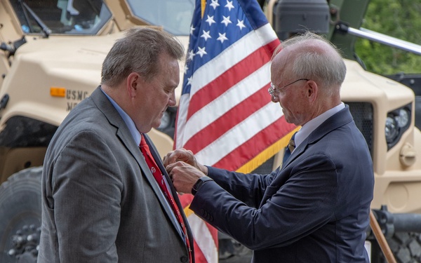 PEO Land Systems Mr. Stephen Bowdren officiated the PM Ground Based Air Defense Change of Charter ceremony