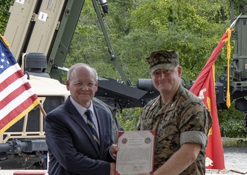 PEO Land Systems Mr. Stephen Bowdren officiated the PM Ground Based Air Defense Change of Charter ceremony