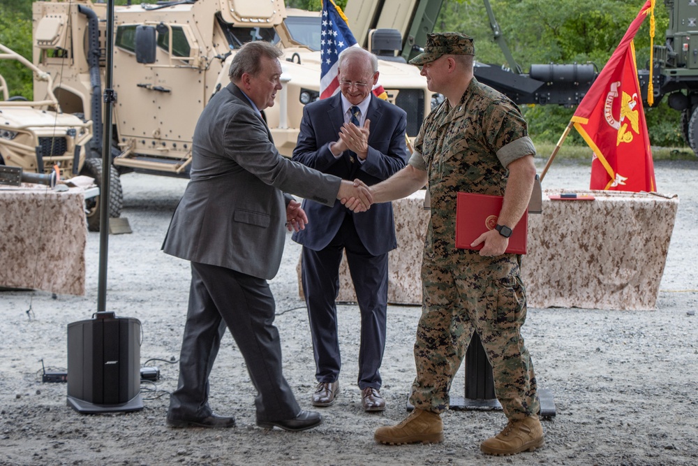 PEO Land Systems Mr. Stephen Bowdren officiated the PM Ground Based Air Defense Change of Charter ceremony