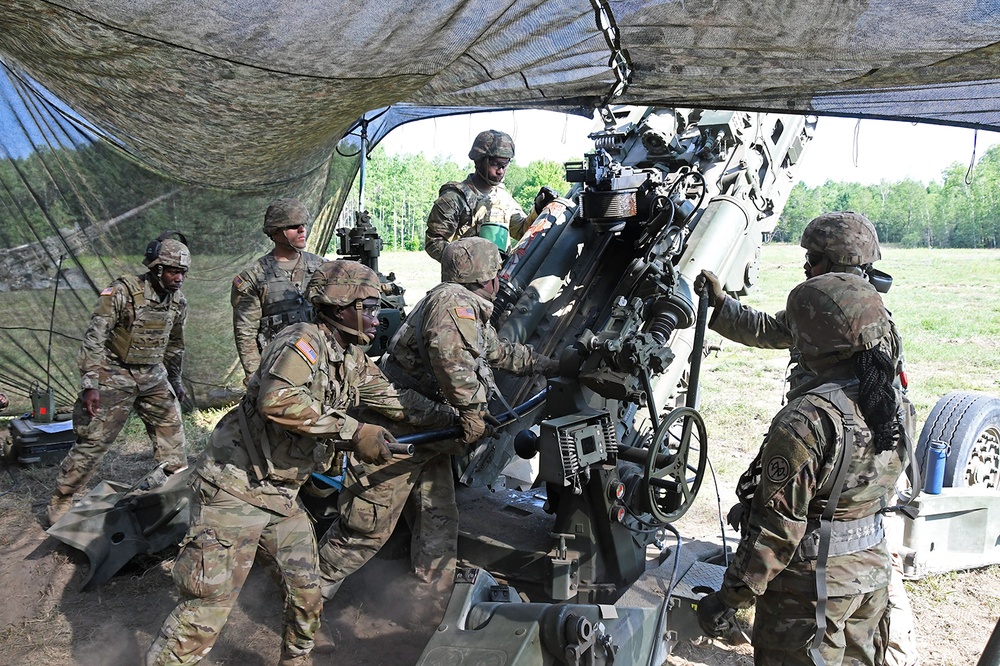 258th Field Artillery trains at NS23