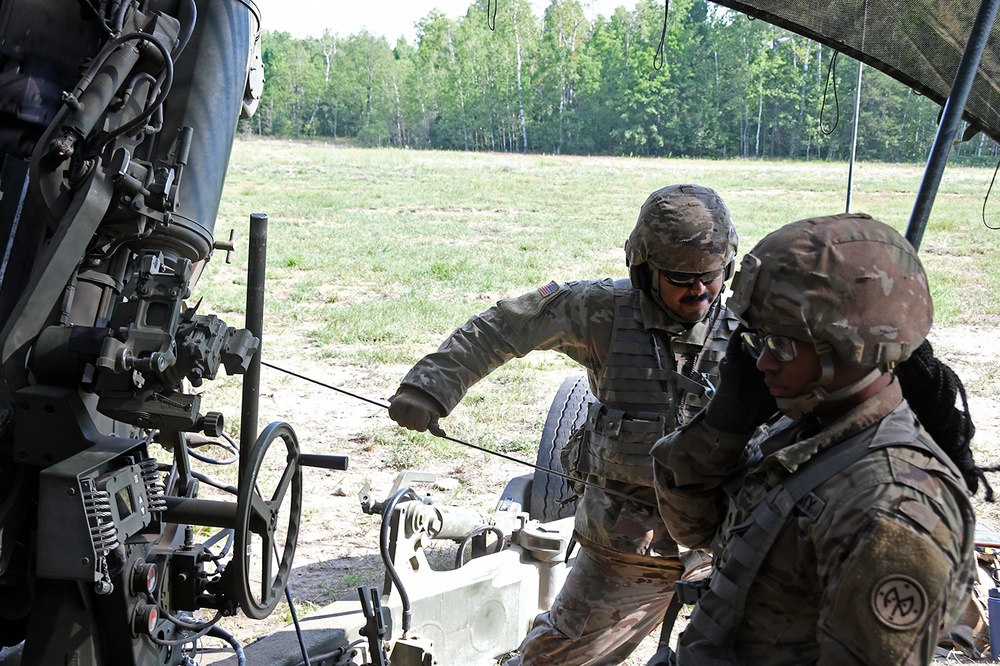 258th Field Artillery trains at NS23