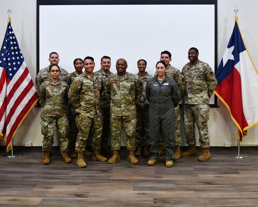 Senior Enlisted Advisor Tony Whitehead visits 147th Attack Wing