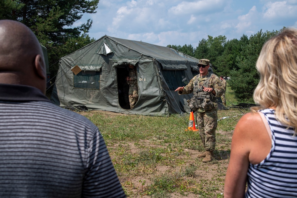 Community Leaders tour Camp Grayling at Northern Strike 23