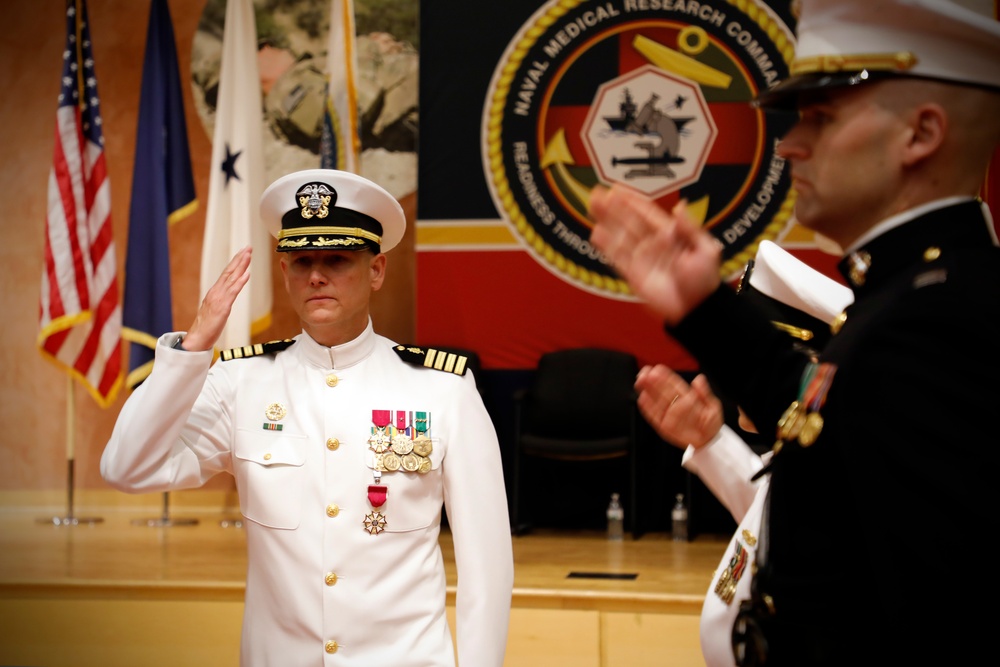 Capt. Franca Jones Assumes Command of Naval Medical Research Command