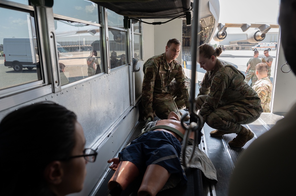 436th MDG, 142nd AES enhance Multi-Capable Airmen skills during MEDIC-X training