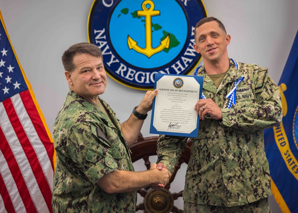 CNRH Holds Reenlistment Ceremony