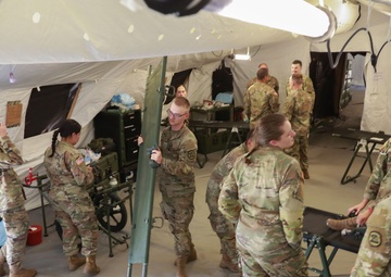 294th Medical Company Area Support (MCAS), Iowa National Guard operate a Role II Medical Facility at Northern Strike 2023