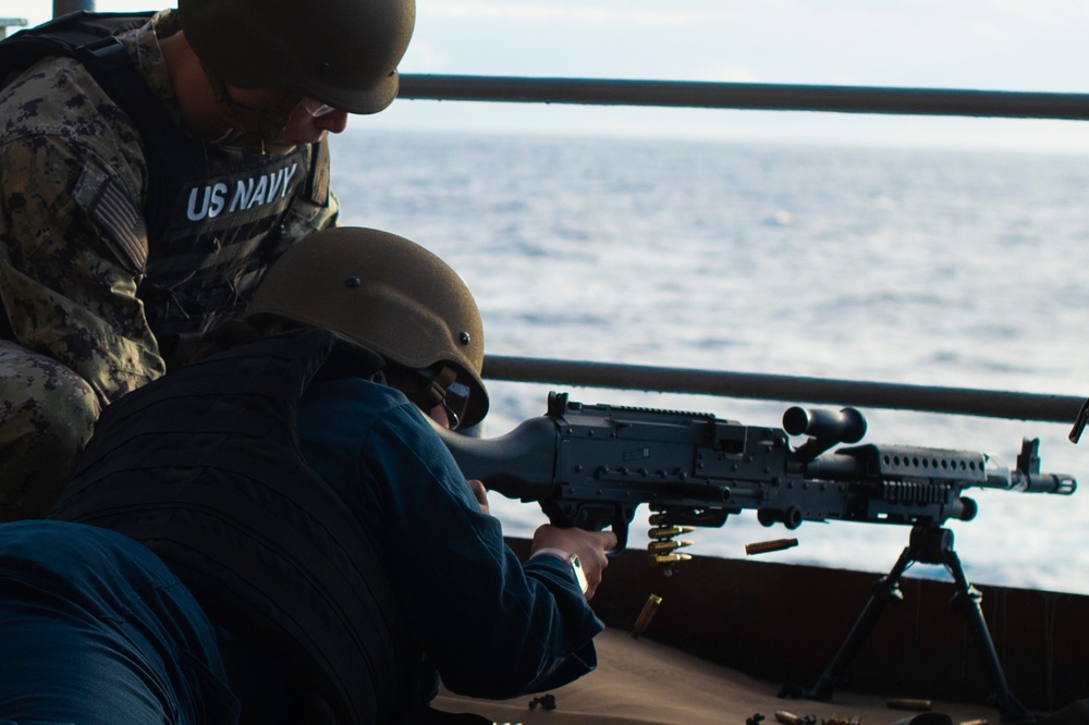 USS Carl Vinson (CVN 70) Conducts Small Arms Weapon Live Fire