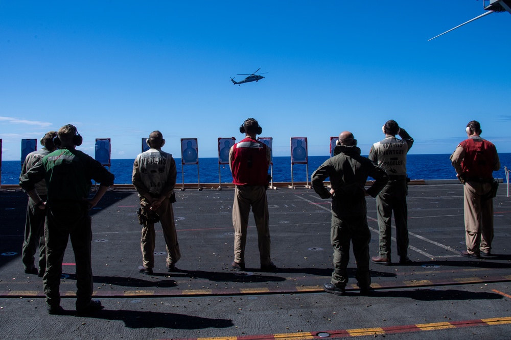 USS Carl Vinson (CVN 70) Conducts Small Arms Weapon Live Fire