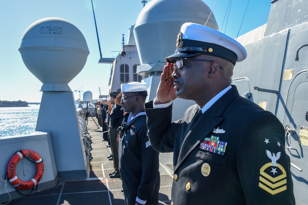 USS Green Bay (LPD 20) Participates in Exercise MALABAR 23 in Sydney Harbor with Allies and Partners