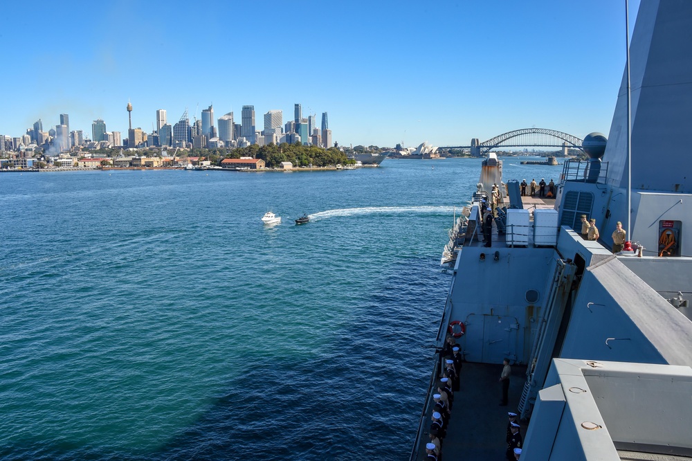 USS Green Bay (LPD 20) Participates in Exercise MALABAR 23 in Sydney Harbor with Allies and Partners